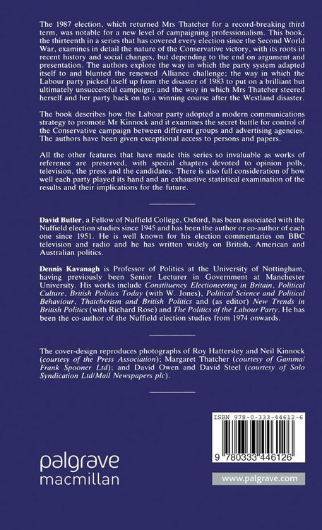 Produktbild: The British General Election of 1987