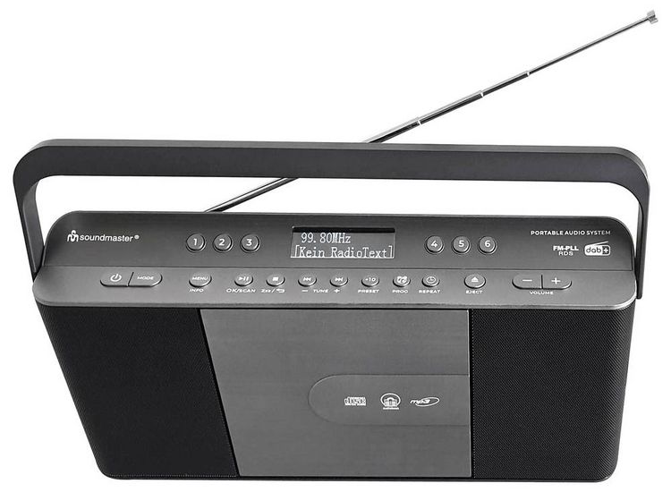 Produktbild: Soundmaster RCD1870SW CD-Radio DAB+, UKW AUX, CD, DAB+, MP3, UKW Grau, Schwarz