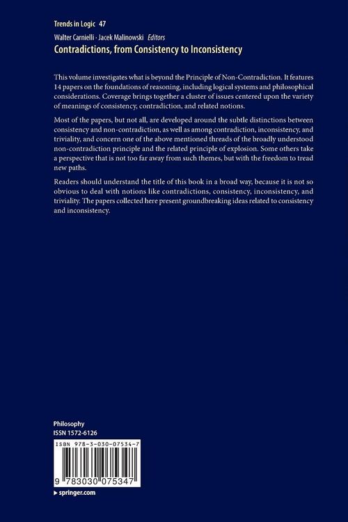 Produktbild: Contradictions, from Consistency to Inconsistency