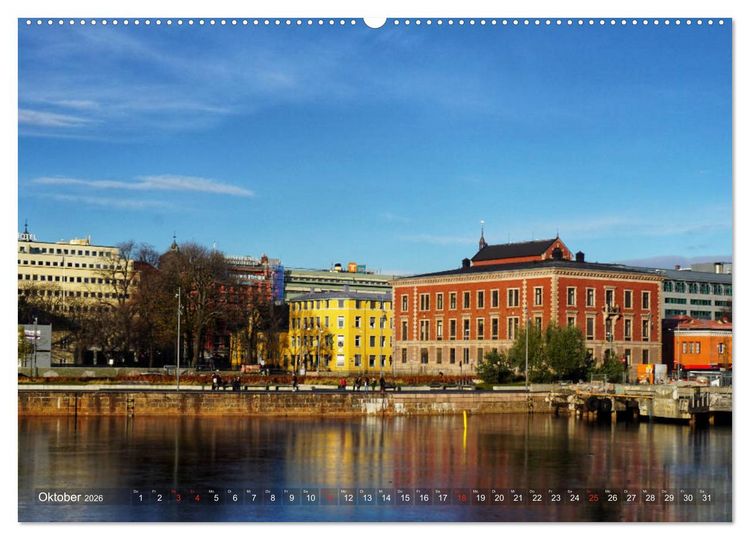 Produktbild: Oslo - Norwegen (hochwertiger Premium Wandkalender 2026 DIN A2 quer), Kunstdruck in Hochglanz