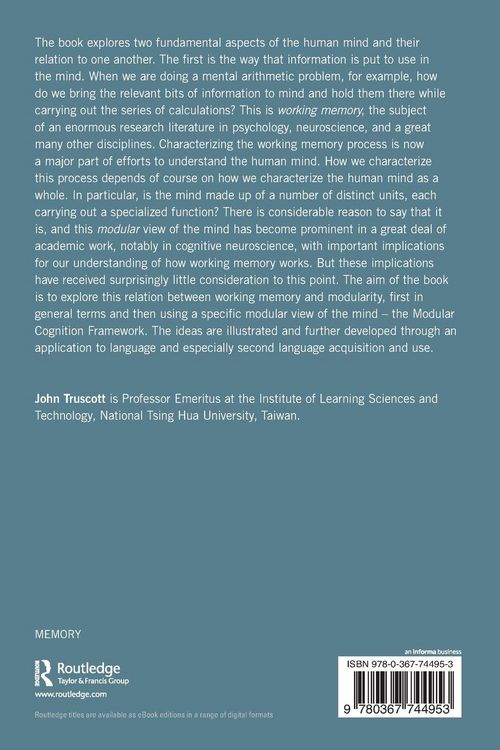 Produktbild: Working Memory and Language in the Modular Mind
