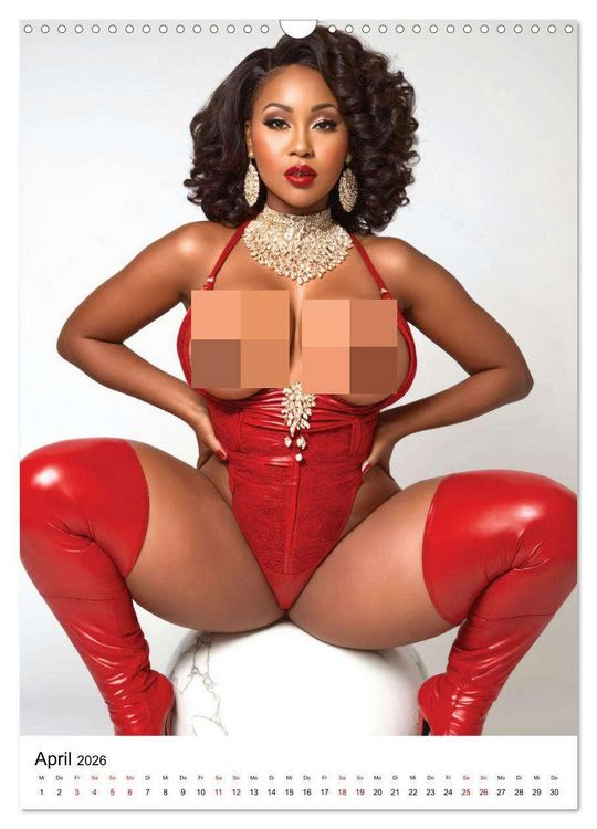 Produktbild: Busty Black - Vollbusige, exotische Frauen (Wandkalender 2026 DIN A3 hoch), CALVENDO Monatskalender