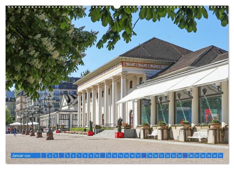 Produktbild: So sch&ouml;n ist Baden-Baden (hochwertiger Premium Wandkalender 2026 DIN A2 quer), Kunstdruck in Hochglanz