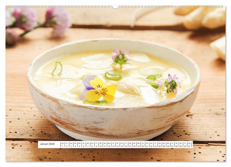 Produktbild: K&ouml;stlicher Spargel (Wandkalender 2026 DIN A2 quer), CALVENDO Monatskalender