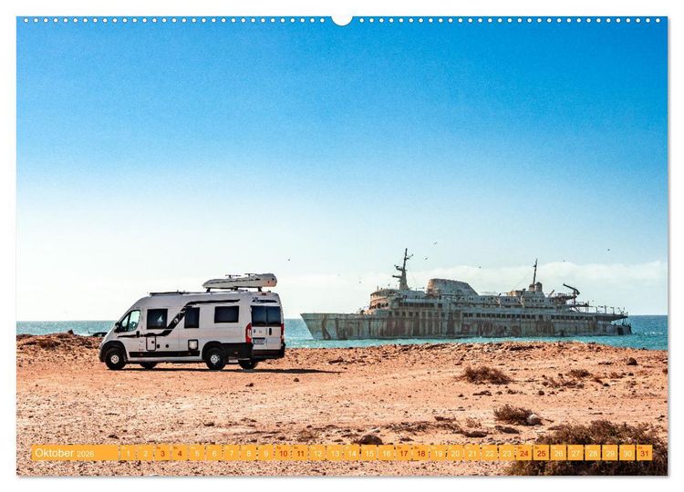 Produktbild: MAROKKO per WOHNMOBIL (hochwertiger Premium Wandkalender 2026 DIN A2 quer), Kunstdruck in Hochglanz