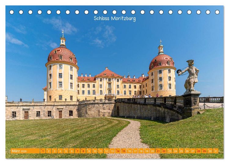 Produktbild: Mitteldeutschland - Landschaft und Kulturdenkmale (Tischkalender 2026 DIN A5 quer), CALVENDO Monatskalender