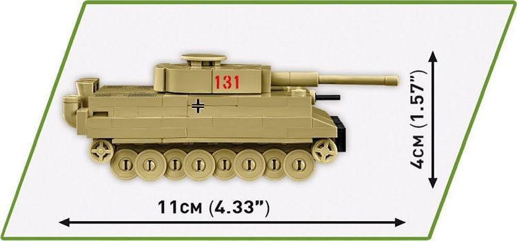 Produktbild: COBI Historical Collection 3095 - Tiger I 131 Panzer, WWII, Ma&szlig;stab 1:72, Bausatz, 144 Klemmbausteine