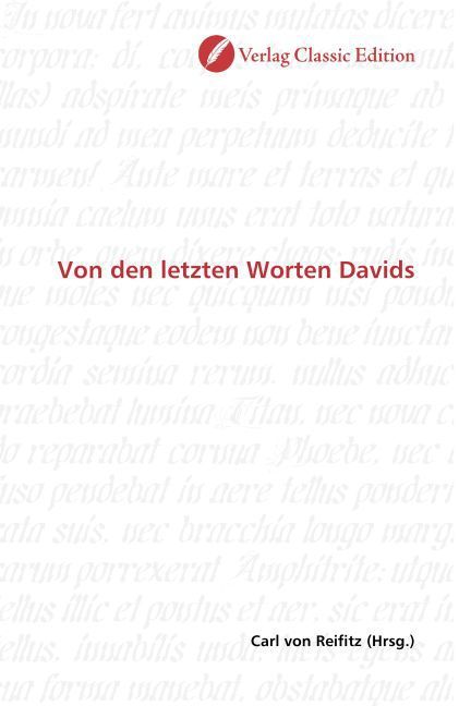 Produktbild: Von den letzten Worten Davids