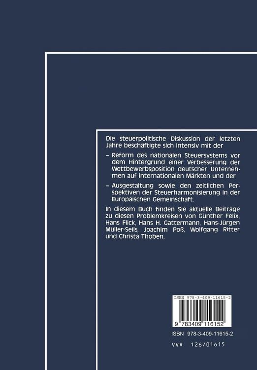Produktbild: Steuerreform und Steuerharmonisierung