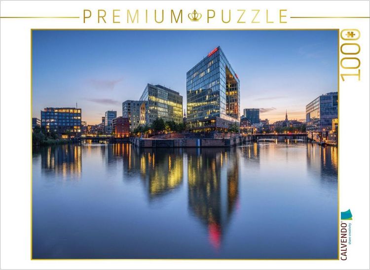 Produktbild: CALVENDO Puzzle Ericusspitze zur Blauen Stunde | 1000 Teile Lege-Gr&ouml;&szlig;e 64x48cm Foto-Puzzle f&uuml;r gl&uuml;ckliche Stunden