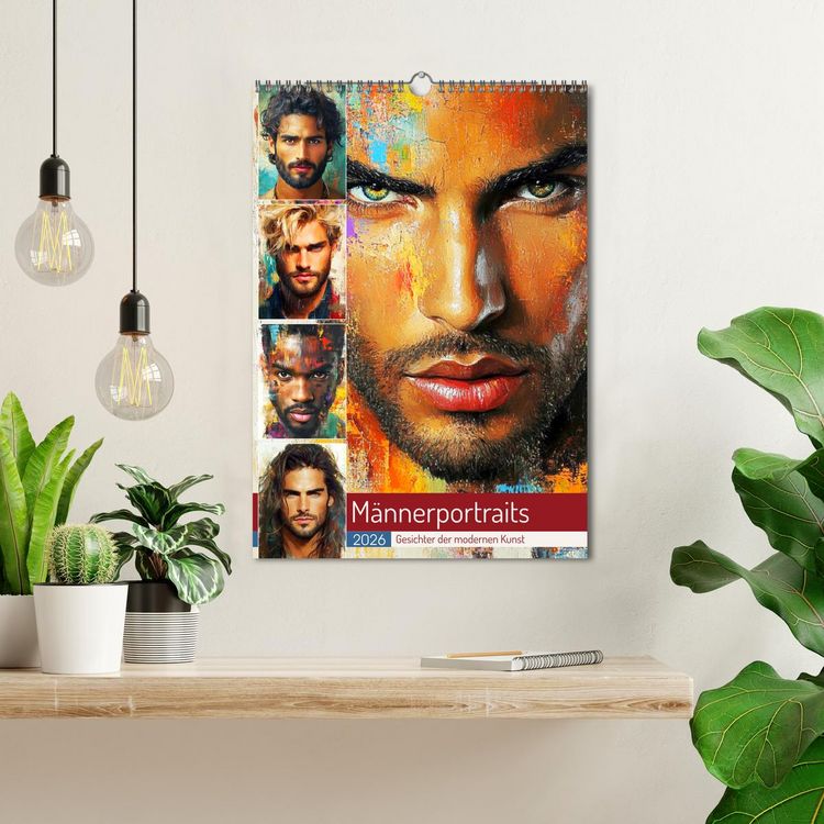Produktbild: M&auml;nnerportraits. Gesichter der modernen Kunst (Wandkalender 2026 DIN A3 hoch), CALVENDO Monatskalender