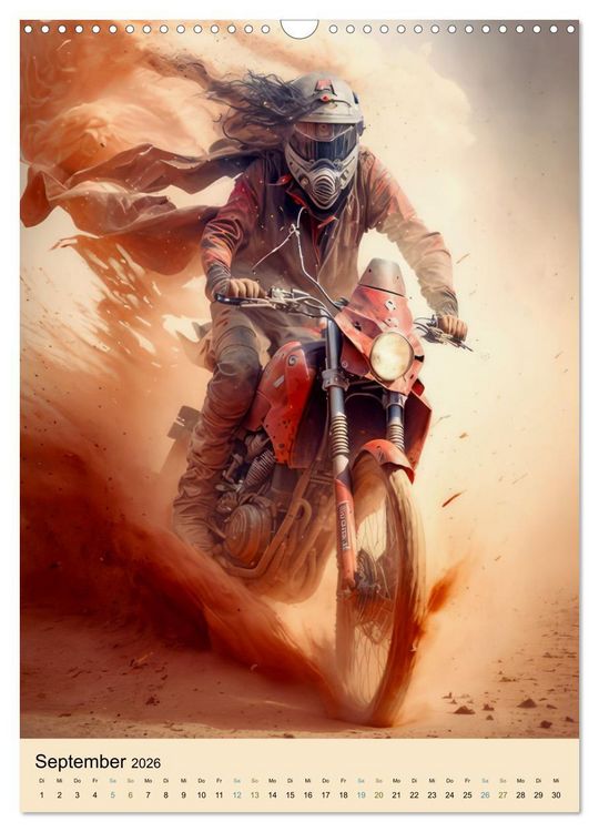 Produktbild: Motorrad W&uuml;stenrennen (Wandkalender 2026 DIN A3 hoch), CALVENDO Monatskalender