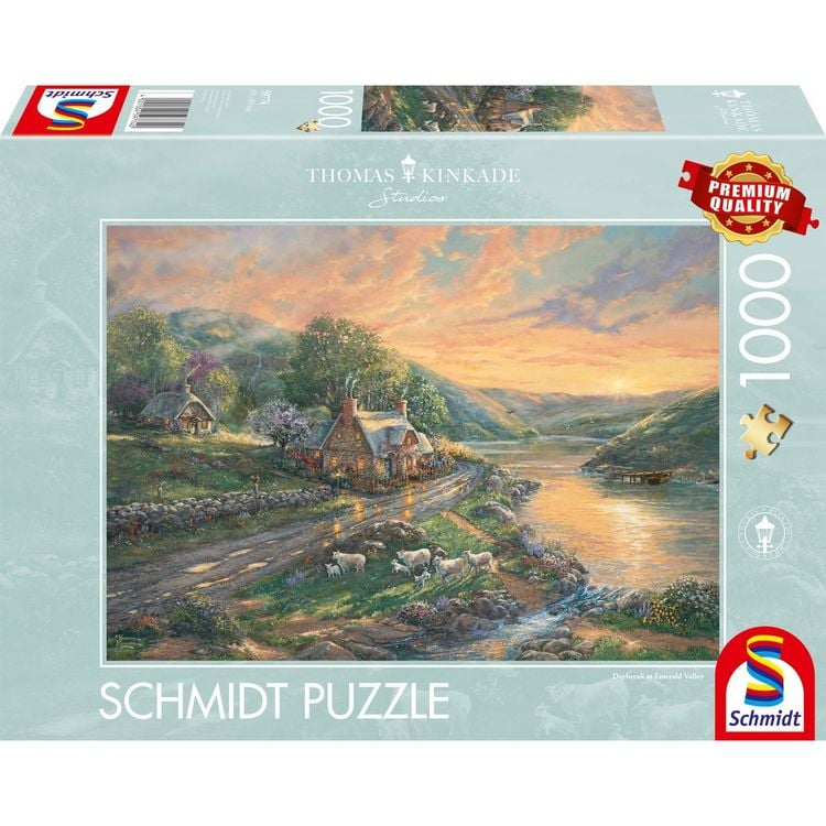 Produktbild: Schmidt Spiele 59774 - Tagesanbruch im Emerald Valley, Puzzle Thomas Kinkade 1.000 Teile