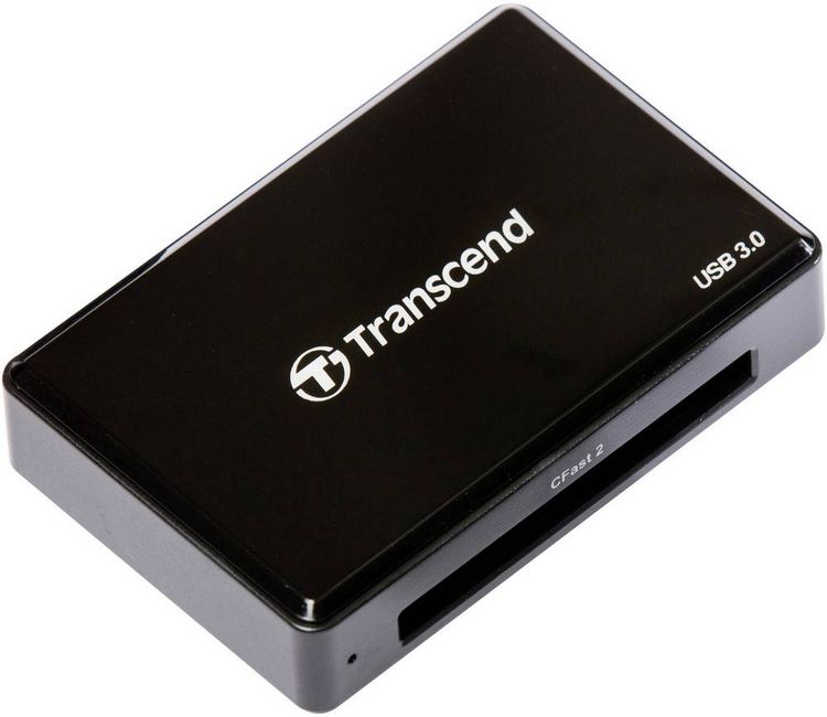Produktbild: Transcend RDF2 Externer Speicherkartenleser USB-A (USB 3.1 Gen 1) Schwarz
