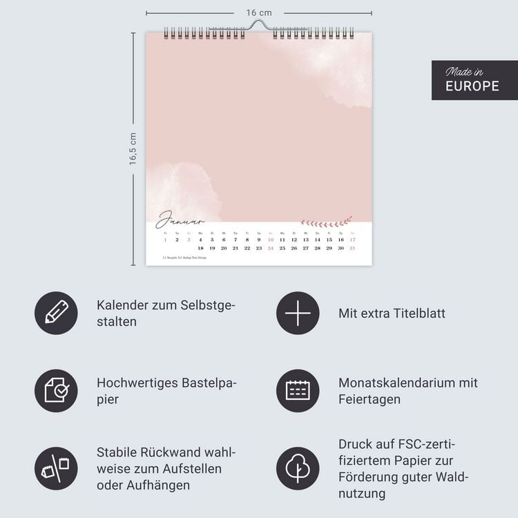 Produktbild: Kreativkalender zum Aufstellen Gl&uuml;cksmomente 2027
