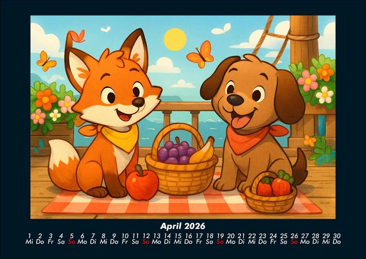Produktbild: Finn & Wuff auf Kreuzfahrt 2026 Fotokalender DIN A4