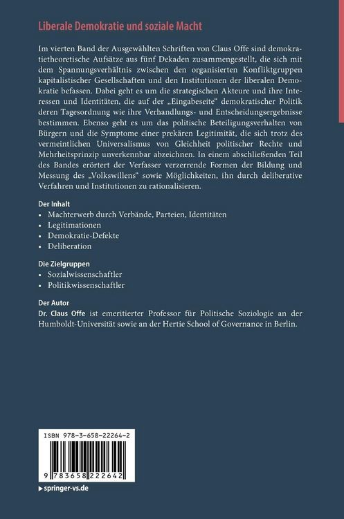 Produktbild: Liberale Demokratie und soziale Macht