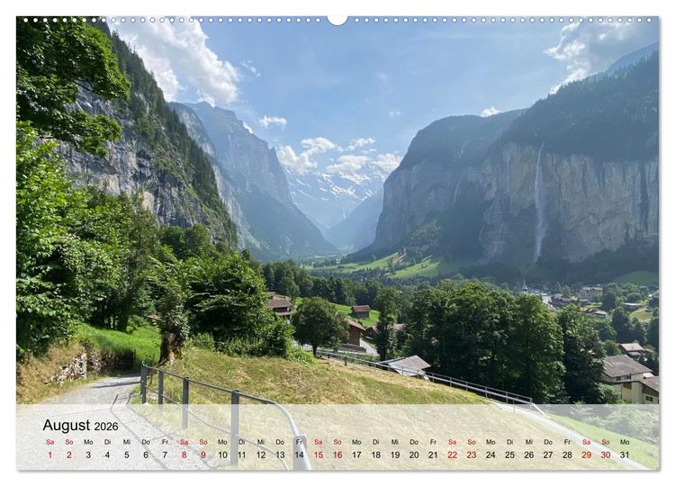 Produktbild: Alpenauszeit - Schweizer Bergsommermomente f&uuml;r die Seele (hochwertiger Premium Wandkalender 2026 DIN A2 quer), Kunstdruck in Hochglanz