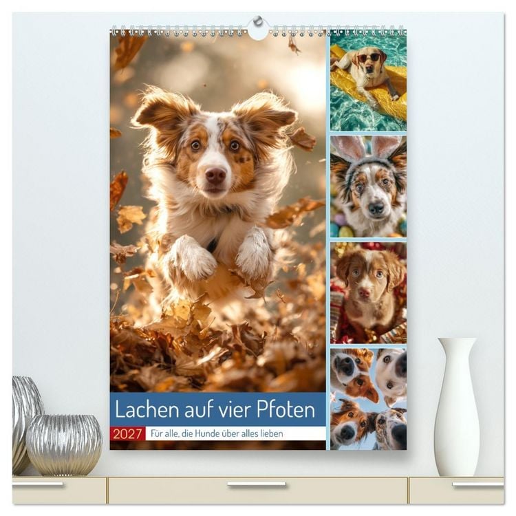 Produktbild: Lachen auf vier Pfoten (hochwertiger Premium Wandkalender 2027 DIN A2 hoch), Kunstdruck in Hochglanz