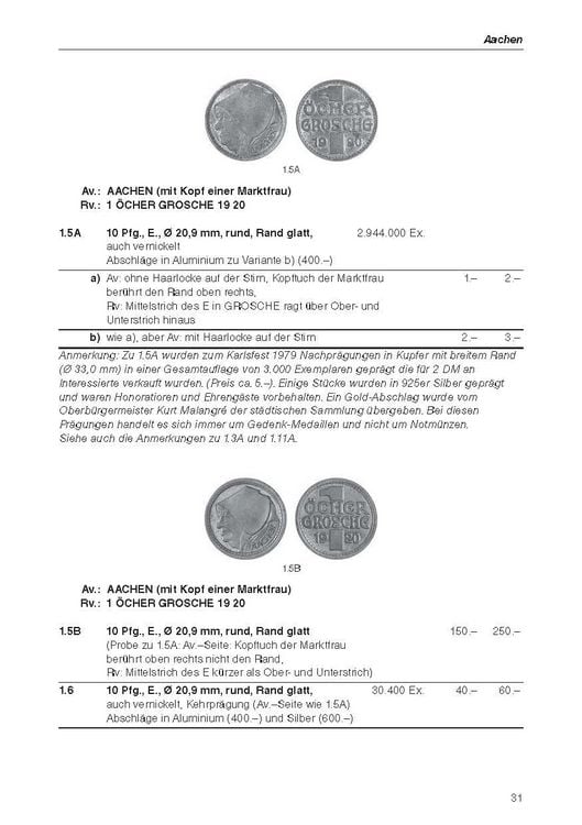 Produktbild: Die deutschen Notm&uuml;nzen