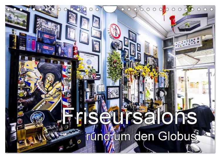 Produktbild: Friseursalons rund um den Globus (Wandkalender 2026 DIN A4 quer), CALVENDO Monatskalender