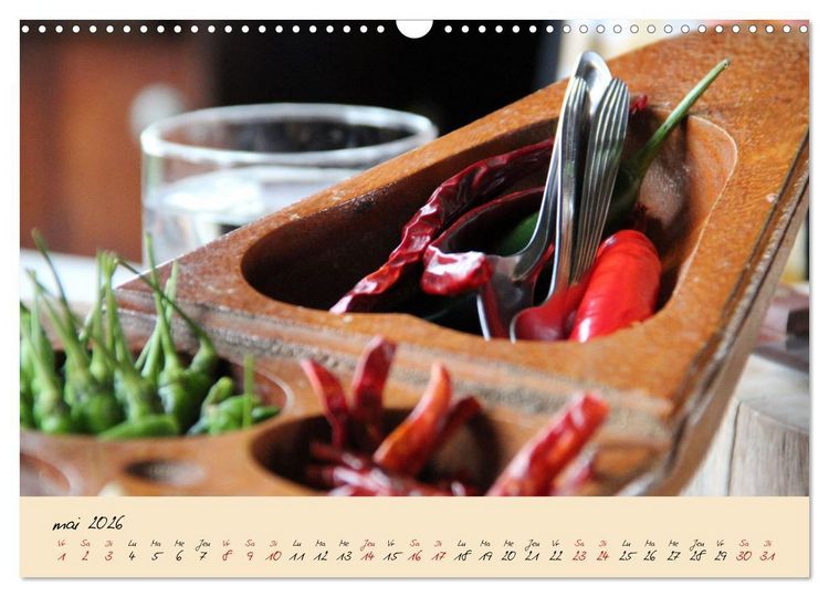 Produktbild: La cuisine Tha&iuml; (Calendrier mural 2026 DIN A3 vertical), CALVENDO calendrier mensuel
