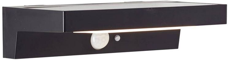 Produktbild: Brilliant Barker G40415/06 Solar-Au&szlig;enwandleuchte mit Bewegungsmelder LED 3W Schwarz