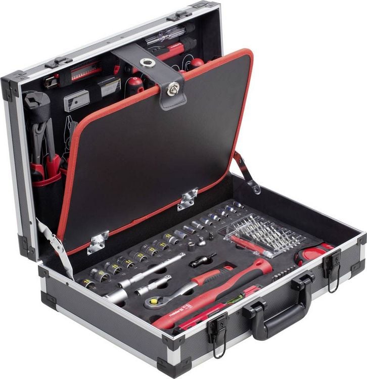 Produktbild: Meister Werkzeuge WU8971460 Universal Werkzeugkoffer best&uuml;ckt 121teilig (L x B x H) 460 x 320 x 140 mm