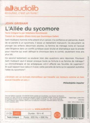 Produktbild: L'all&eacute;e du sycomore