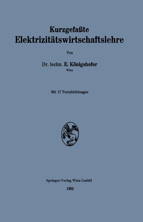 Produktbild: Kurzgefa&szlig;te Elektrizit&auml;tswirtschaftslehre