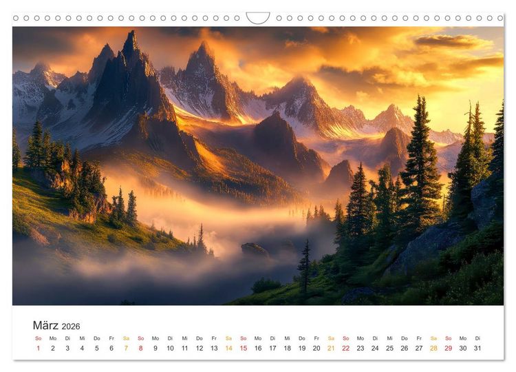 Produktbild: Die Sch&ouml;nheit der Sonne (Wandkalender 2026 DIN A3 quer), CALVENDO Monatskalender
