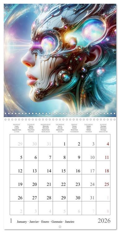 Produktbild: Cyborg Beauties (Wall Calendar 2026 12 &times; 12 Inch) CALVENDO 12 Month Wall Calendar