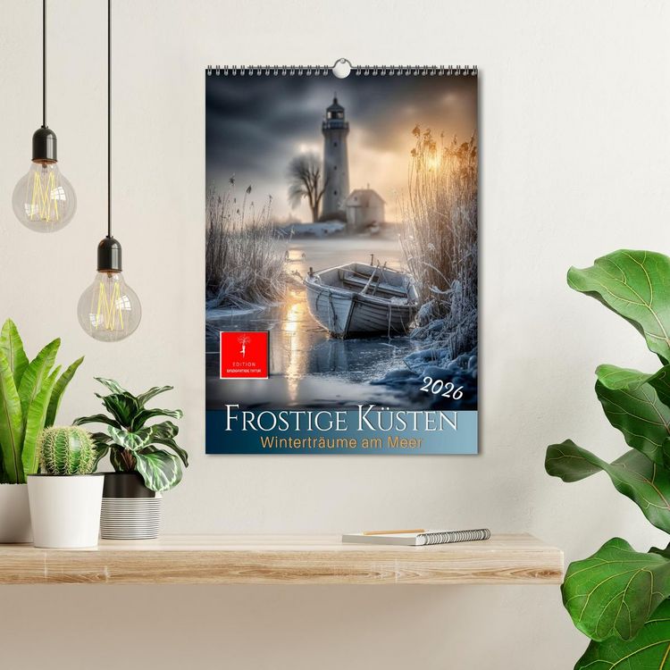 Produktbild: Frostige K&uuml;sten - Wintertr&auml;ume am Meer (Wandkalender 2026 DIN A3 hoch), CALVENDO Monatskalender