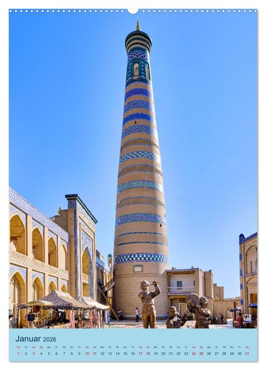 Produktbild: Usbekistan - Historische Architektur (Wandkalender 2026 DIN A2 hoch), CALVENDO Monatskalender