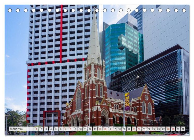 Produktbild: Brisbane Stadtansichten (Tischkalender 2026 DIN A5 quer), CALVENDO Monatskalender