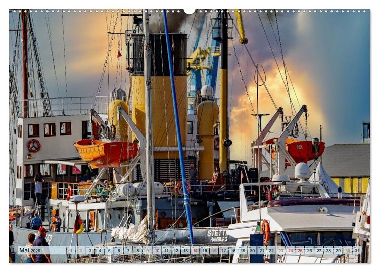 Produktbild: Dampfeisbrecher Stettin - Auf Besuch in der Hansestadt Wismar (Wandkalender 2026 DIN A2 quer), CALVENDO Monatskalender