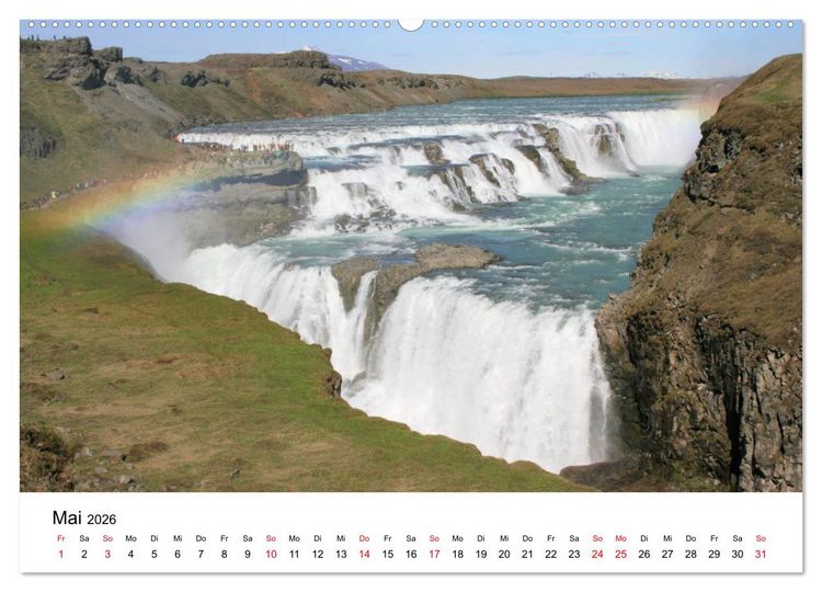 Produktbild: Der goldene Zirkel, Island (hochwertiger Premium Wandkalender 2026 DIN A2 quer), Kunstdruck in Hochglanz
