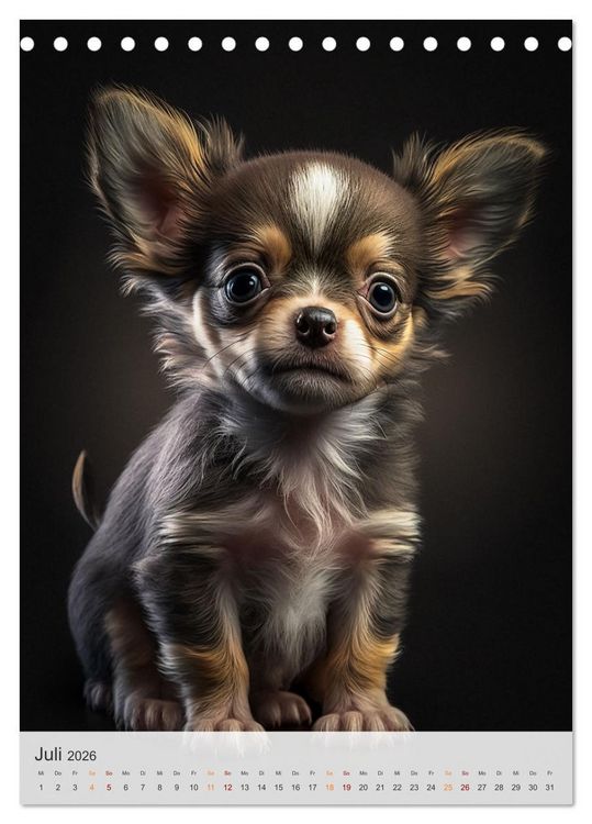 Produktbild: Zauberhafte Hundebabys (Tischkalender 2026 DIN A5 hoch), CALVENDO Monatskalender