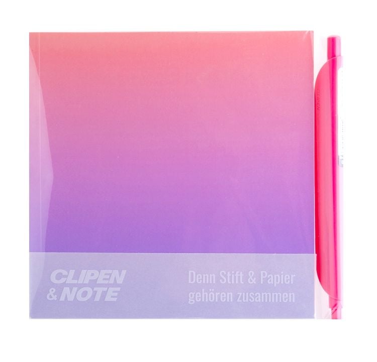 Produktbild: Clipen & Note &ndash; Gelschreiber & Notizbuch, Rosa