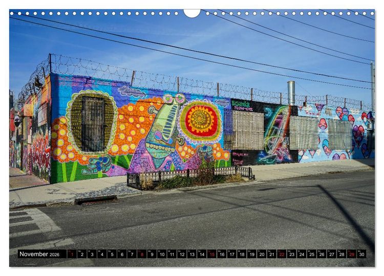 Produktbild: Bushwick Street Art (Wandkalender 2026 DIN A3 quer), CALVENDO Monatskalender