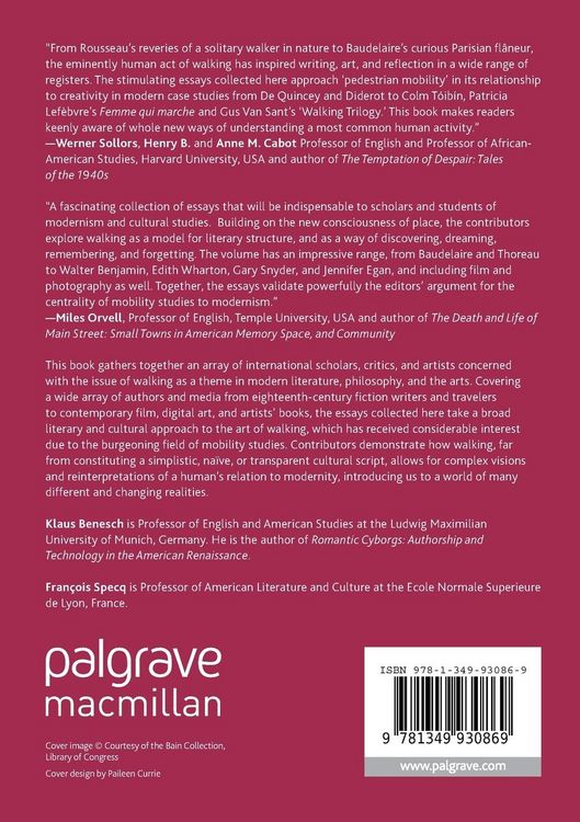 Produktbild: Walking and the Aesthetics of Modernity