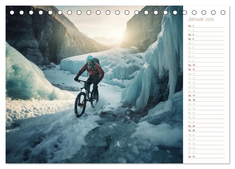 Produktbild: Mit dem Mountainbike durch die Welt (Tischkalender 2026 DIN A5 quer), CALVENDO Monatskalender
