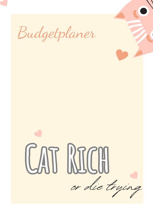 Produktbild: Budget Planer deutsch A5 - cat rich or die trying - undatiert 1 Jahr -