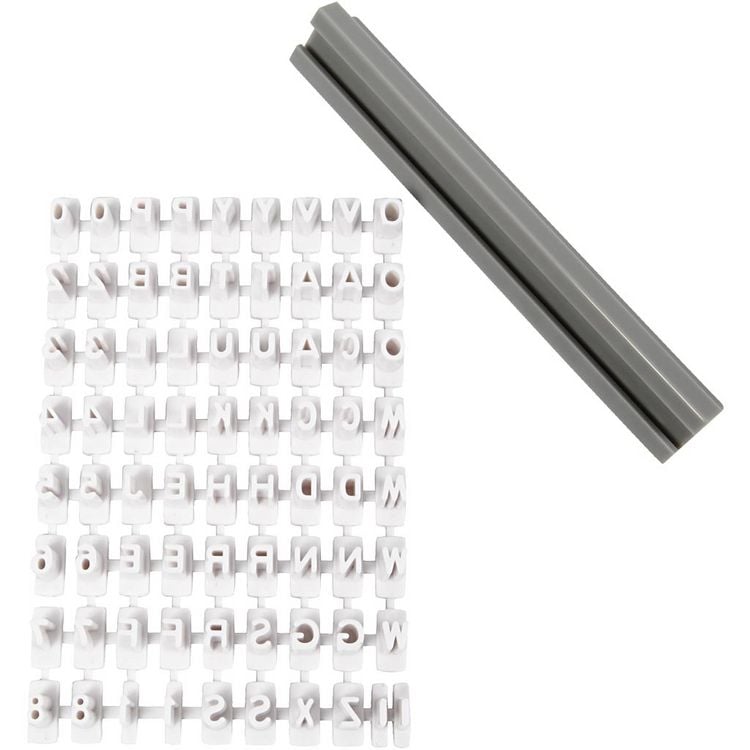 Produktbild: Creativ Company Stempel-Set, Buchstaben, Zahlen, H 6 mm, wei&szlig;, 1 Set
