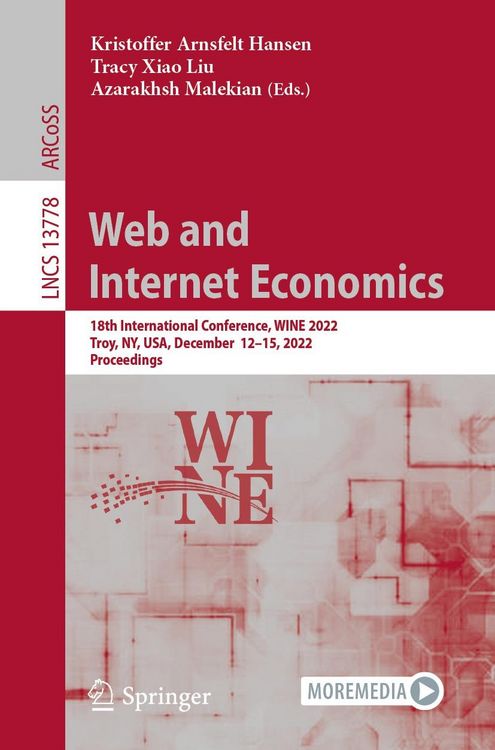 Produktbild: Web and Internet Economics
