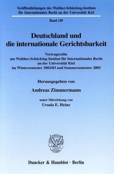 Produktbild: Deutschland und die internationale Gerichtsbarkeit.