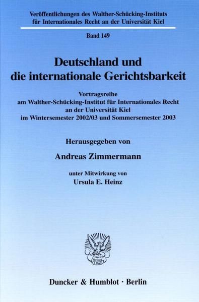 Produktbild: Deutschland und die internationale Gerichtsbarkeit.