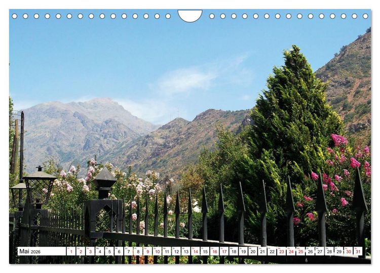 Produktbild: Von den Anden zum Pazifik - Santiago de Chile und Umgebung (Wandkalender 2026 DIN A4 quer), CALVENDO Monatskalender