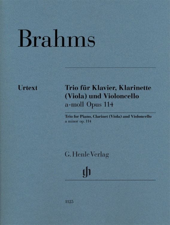 Produktbild: Johannes Brahms - Klarinettentrio a-moll op. 114 f&uuml;r Klavier, Klarinette (Viola) und Violoncello