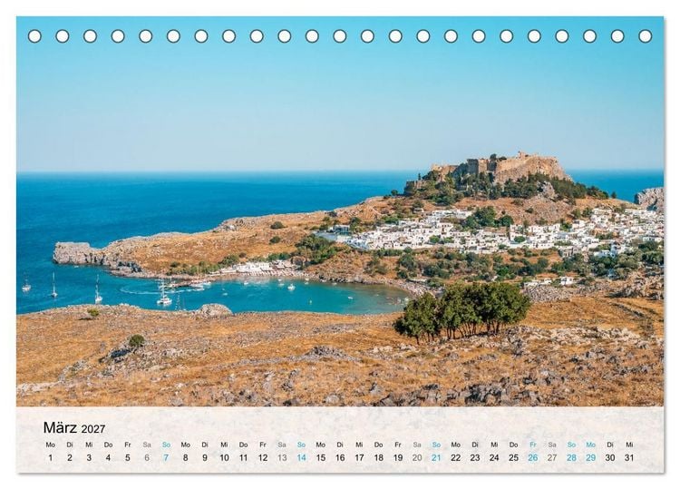 Produktbild: Rhodos - Die Highlights der Insel (Tischkalender 2027 DIN A5 quer), CALVENDO Monatskalender